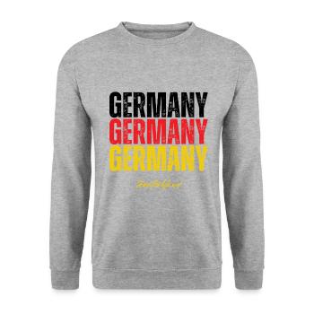 Drapeau de l’Allemagne, fierté allemande - Sweat-shirt Unisexe - gris chiné - Devant - Alina (178cm) & Michal (187cm)