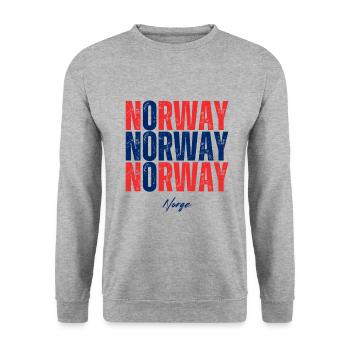 Drapeau norvégien, fierté norvégienne - Sweat-shirt Unisexe - gris chiné - Devant - Alina (178cm) & Michal (187cm)