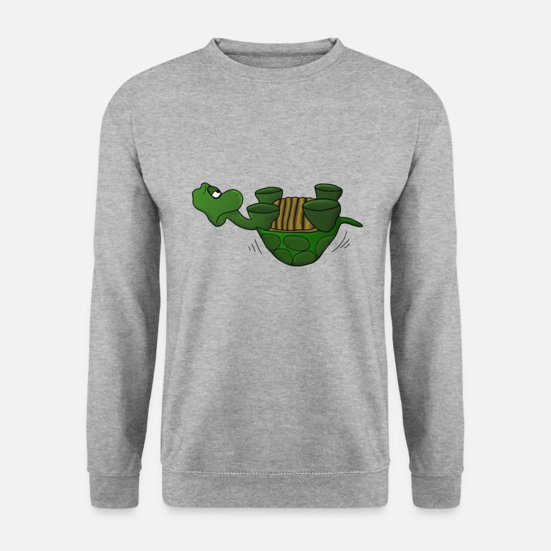 monday turtle - Unisex Pullover - Weißgrau meliert