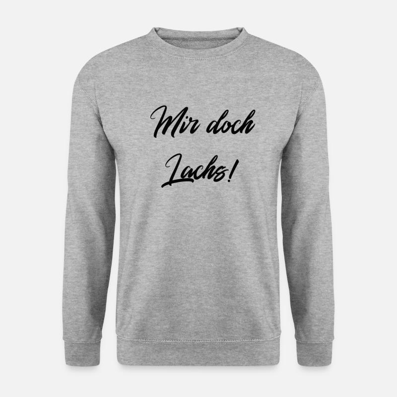 mir lachs - Unisex Pullover - Weißgrau meliert