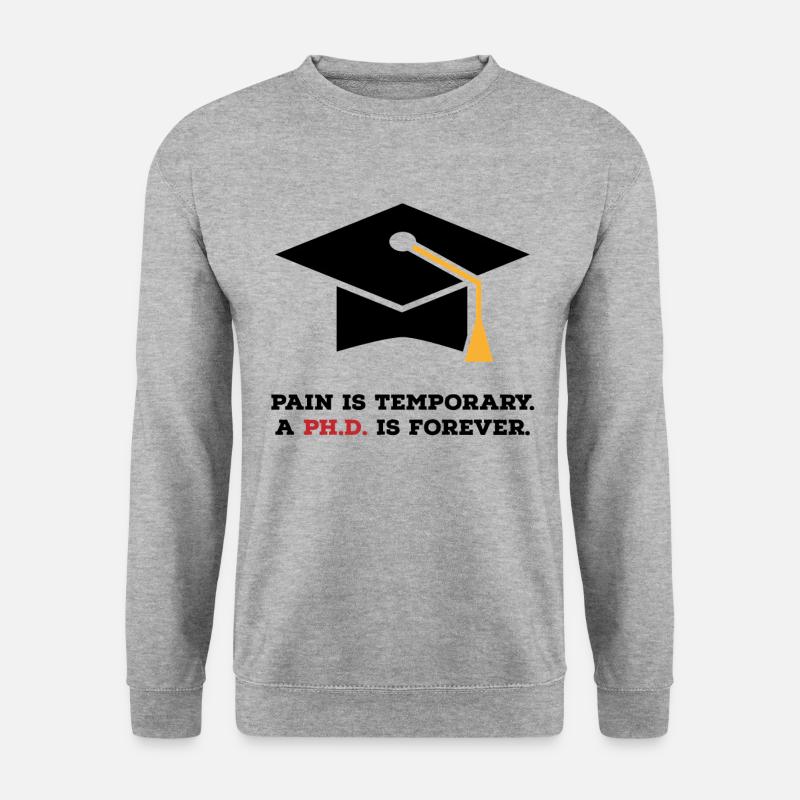 phd - Unisex Pullover - Weißgrau meliert