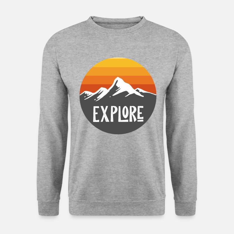 mountain sun explorer - Unisex Sweatshirt - salt & pepper