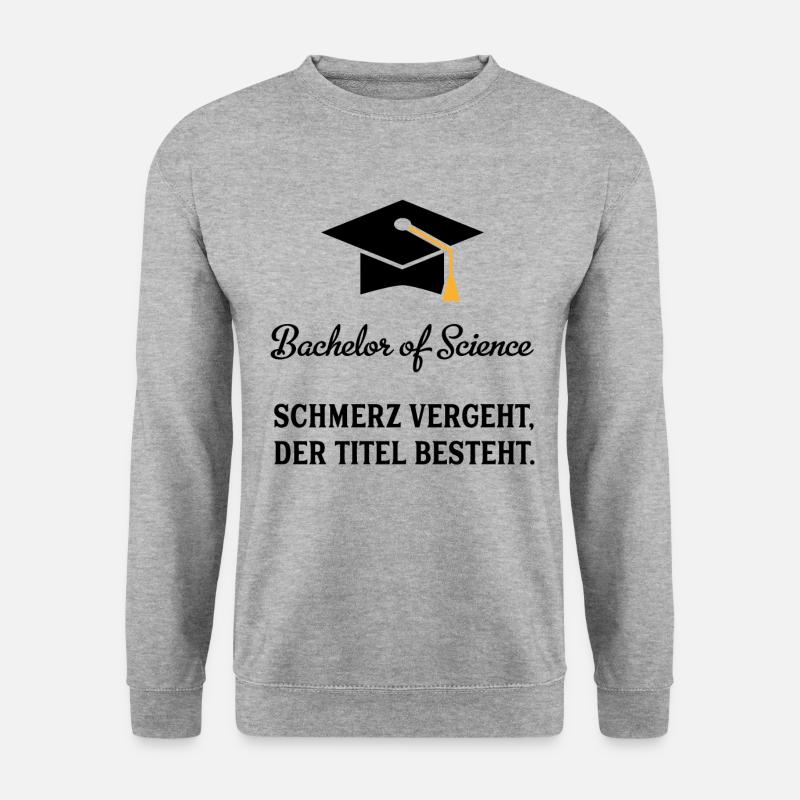 bachelor of science - Unisex Pullover - Weißgrau meliert