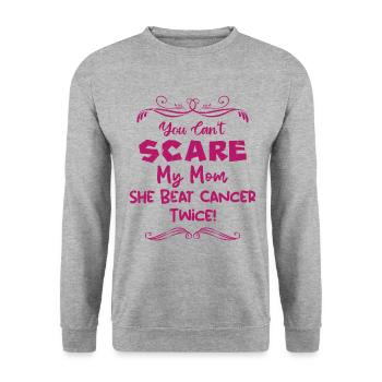 Pink October , Breast Cancer , Mom - Unisex Sweatshirt - salt & pepper - Front - Alina (178cm) & Michal (187cm)