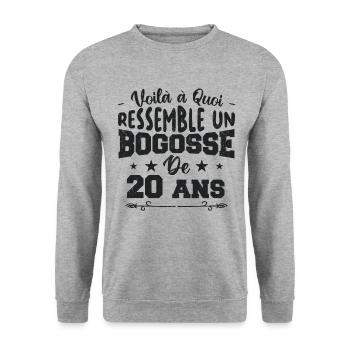 Voilà à quoi ressemble un bogosse de 20 ans - Sweat-shirt Unisexe - gris chiné - Devant - Alina (178cm) & Michal (187cm)