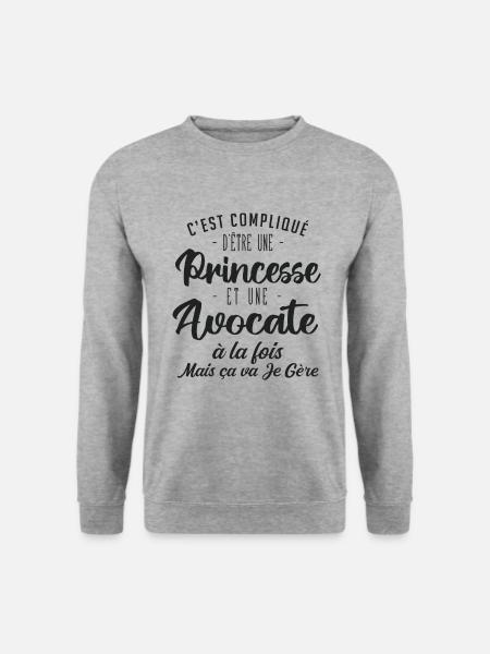 Princesse Avocate - Sweat-shirt Unisexe - gris chiné