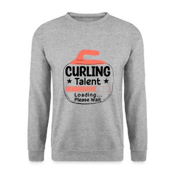 Loading Curling Talent - Unisex Sweatshirt - salt & pepper - Front - Alina (178cm) & Michal (187cm)