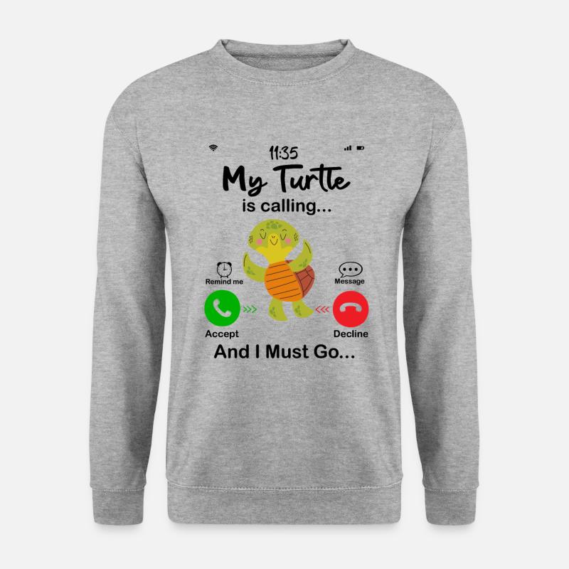 My Turtle Is Calling - Unisex Sweatshirt - salt & pepper