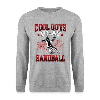 King joue Handball Handball Player Handball Player - Sweat-shirt Unisexe - gris chiné - Devant - Alina (178cm) & Michal (187cm)