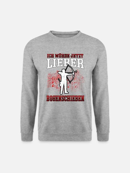 Lieber Bogenschießen Bogenschütze Bogenschützen - Unisex Pullover - Weißgrau meliert