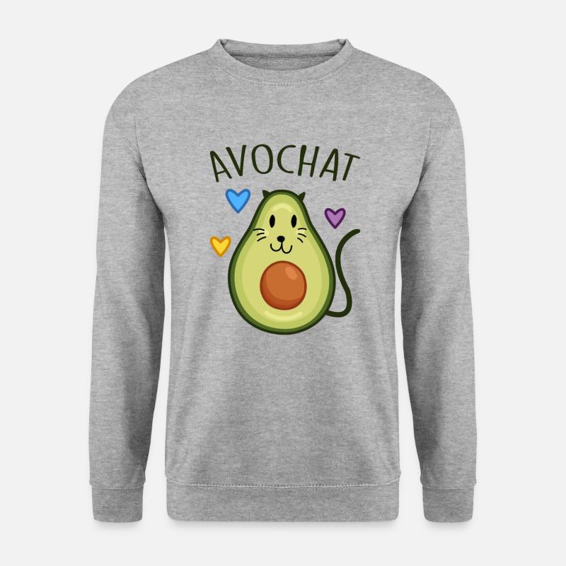 Avochat - Unisex Pullover - Weißgrau meliert