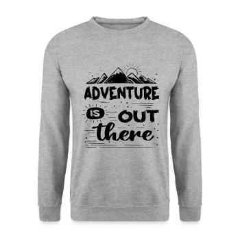 Camping Cadeau Lagerfeuerzelte Ausflug - Unisex Pullover - Weißgrau meliert - Vorne - Alina (178cm) & Michal (187cm)