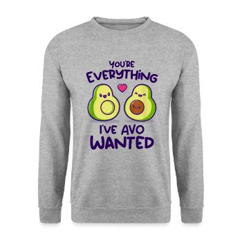You're Everything I've AVO Wanted - Unisex Sweatshirt - salt & pepper - Front - Alina (178cm) & Michal (187cm)