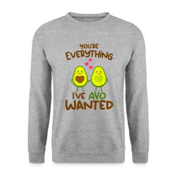 You're Everything I've AVO Wanted - Unisex Sweatshirt - salt & pepper - Front - Alina (178cm) & Michal (187cm)