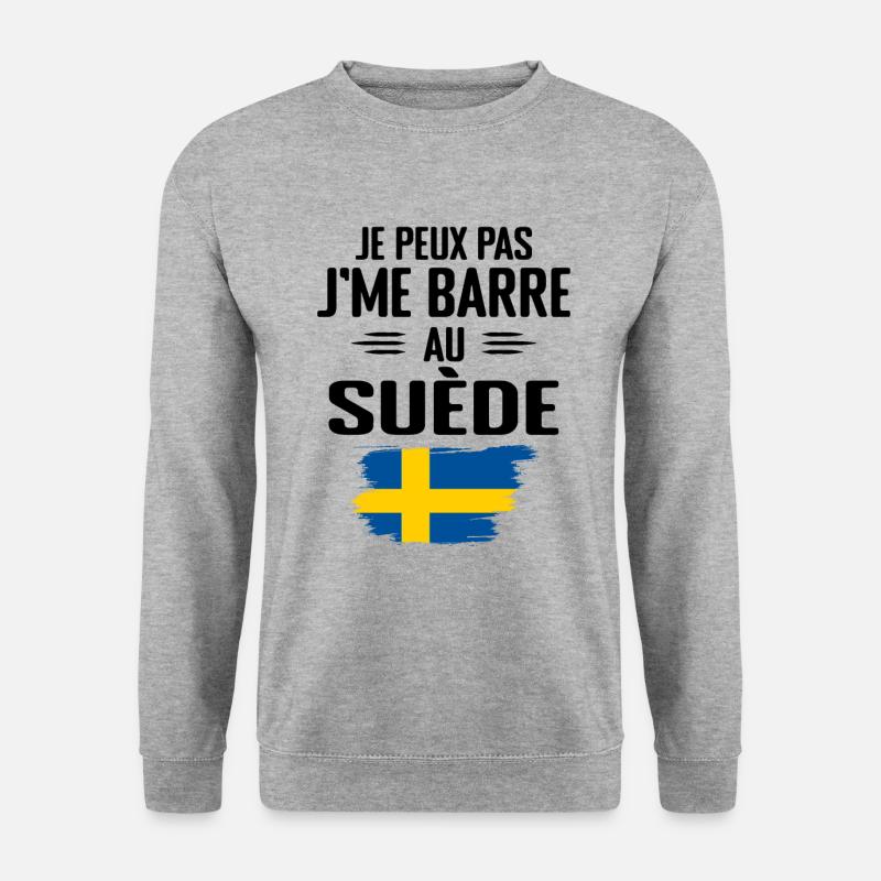 Ich kann nicht in Schweden bar sein - Unisex Pullover - Weißgrau meliert