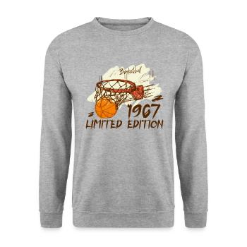 1967 Édition Limitée Basket-ball Anniversaire 1967 - Sweat-shirt Unisexe - gris chiné - Devant - Alina (178cm) & Michal (187cm)