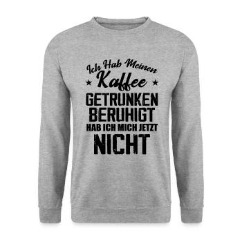Nicht Beruhigt - Unisex Pullover - Weißgrau meliert - Vorne - Alina (178cm) & Michal (187cm)
