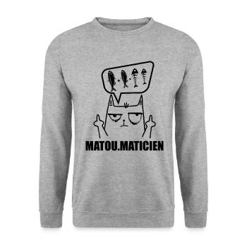 Mathématiques, Mathématicien, Fan de Math - Sweat-shirt Unisexe - gris chiné - Devant - Alina (178cm) & Michal (187cm)