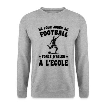 Football Joueur Cadeau Enfant Homme Garçon - Sweat-shirt Unisexe - gris chiné - Devant - Alina (178cm) & Michal (187cm)