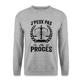 Rechtsanwalt - Justiz - Recht - Unisex Pullover - Weißgrau meliert - Vorne - Alina (178cm) & Michal (187cm)