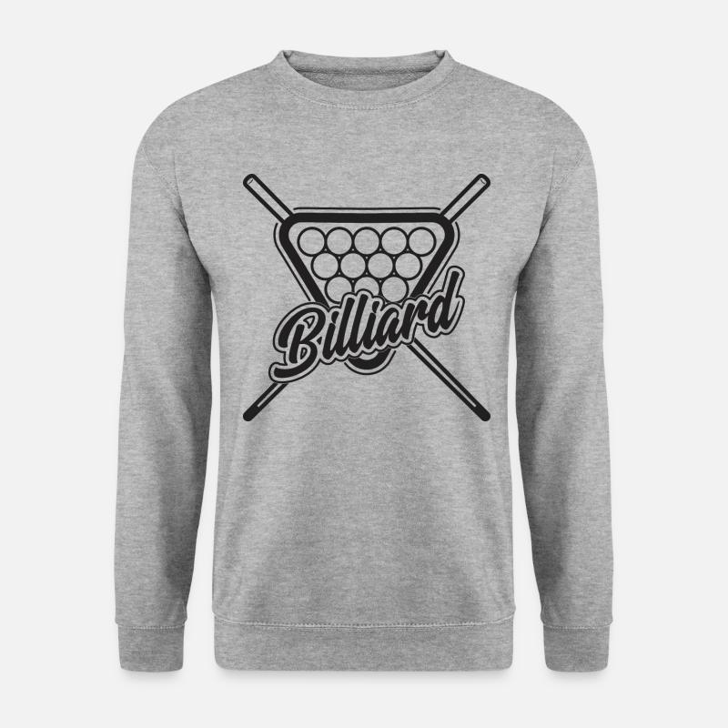 Billard - Unisex Pullover - Weißgrau meliert