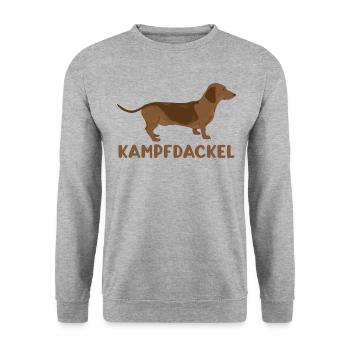Fighting Dachshund Funny Dachshund Dog - Unisex Sweatshirt - salt & pepper - Front - Alina (178cm) & Michal (187cm)