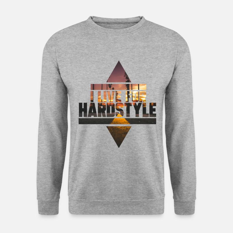 HARDSTYLE, GESCHENK - Unisex Pullover - Weißgrau meliert