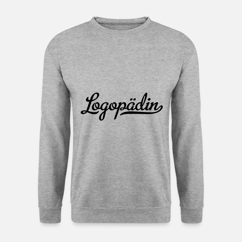 logopädin - Unisex Pullover - Weißgrau meliert