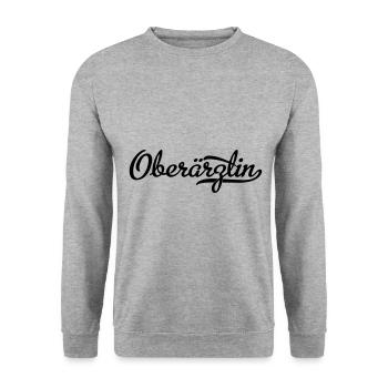 oberärztin - Unisex Pullover - Weißgrau meliert - Vorne - Alina (178cm) & Michal (187cm)