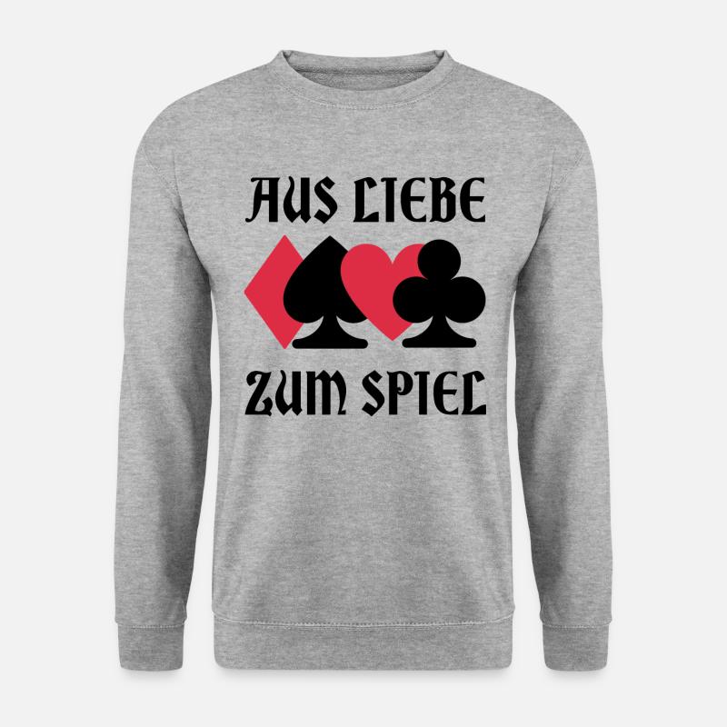 Skat Geschenkidee Toll super modern witzig lusig - Unisex Pullover - Weißgrau meliert