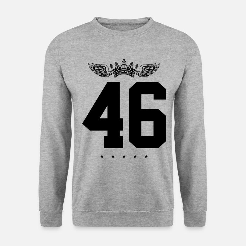 46 Number crown - Unisex Sweatshirt - salt & pepper