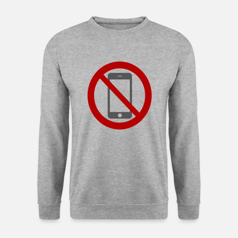 Handy verboten. - Unisex Pullover - Weißgrau meliert