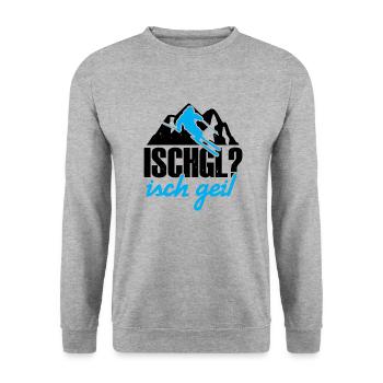 Ischgl - Unisex Pullover - Weißgrau meliert - Vorne - Alina (178cm) & Michal (187cm)