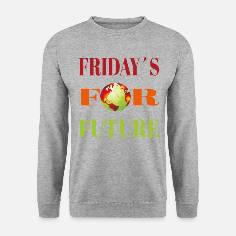 Fridays for future - Unisex Pullover - Weißgrau meliert