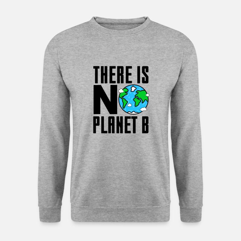 Es gibt kein Geschenk des Planeten B. - Unisex Pullover - Weißgrau meliert