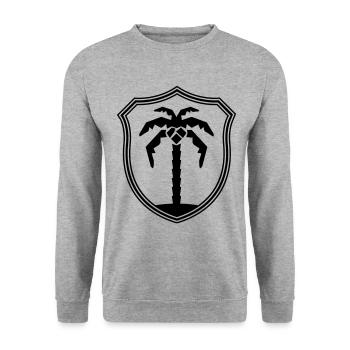 Armoiries du symbole de Palm Island - Sweat-shirt Unisexe - gris chiné - Devant - Alina (178cm) & Michal (187cm)