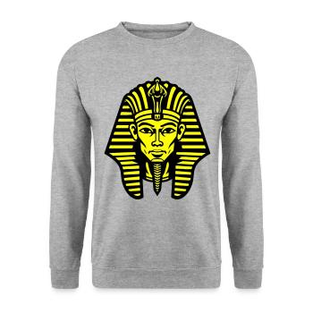Crâne de pharaon - Sweat-shirt Unisexe - gris chiné - Devant - Alina (178cm) & Michal (187cm)