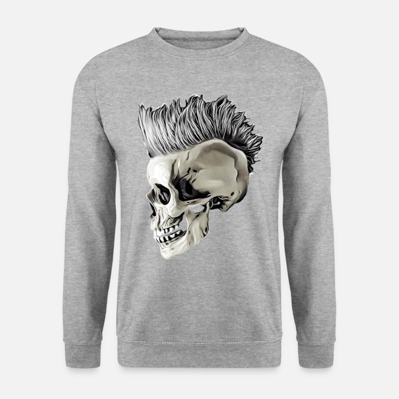 Punk's not dead - Unisex Pullover - Weißgrau meliert