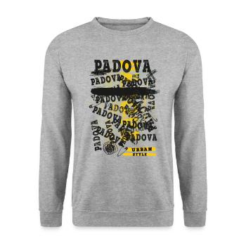 Padua Padova Italy City Skyline Home Love - Unisex Sweatshirt - salt & pepper - Front - Alina (178cm) & Michal (187cm)