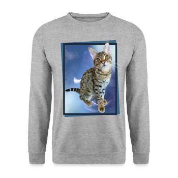Tabby - Unisex Sweatshirt - salt & pepper - Front - Alina (178cm) & Michal (187cm)