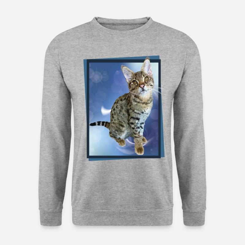 Tabby - Unisex Pullover - Weißgrau meliert