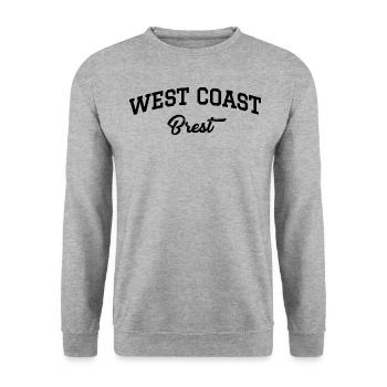 WEST COAST Brest - Sweat-shirt Unisexe - gris chiné - Devant - Alina (178cm) & Michal (187cm)