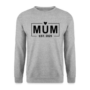 Mum Est 2025 - Unisex Sweatshirt - salt & pepper - Front - Alina (178cm) & Michal (187cm)