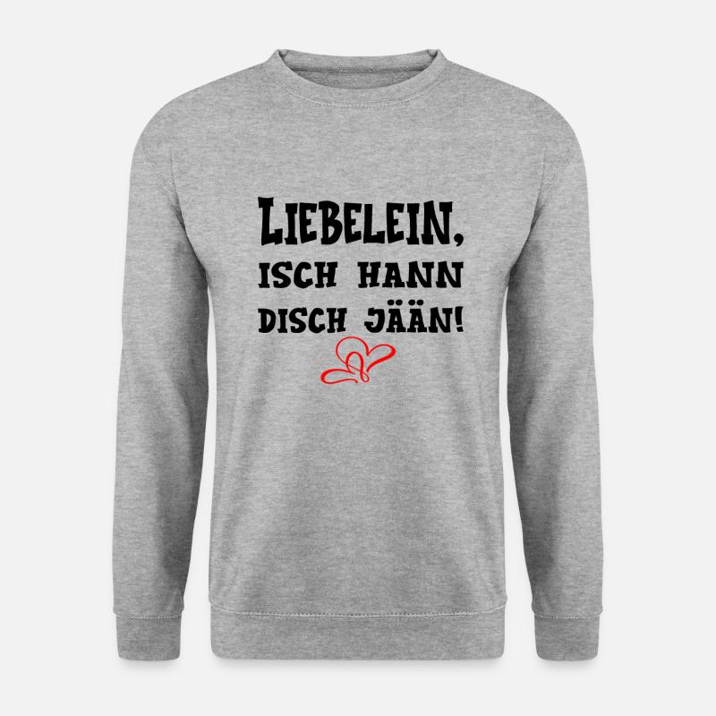 Koeln Koelsch Liebelein è Hannisch Jaenn - Felpa unisex - grigio chiaro melange