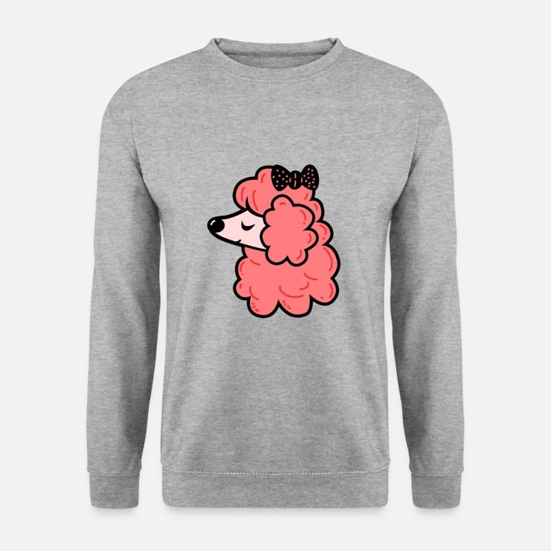 Poodle with a bow - Unisex Sweatshirt - salt & pepper