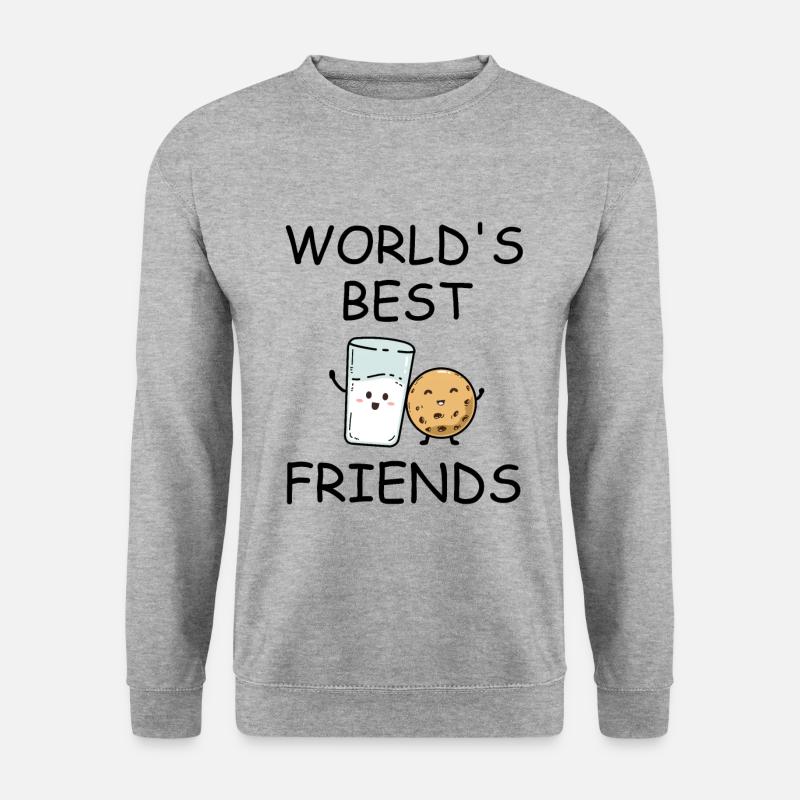 World's best friends - Freundschaft - Unisex Pullover - Weißgrau meliert