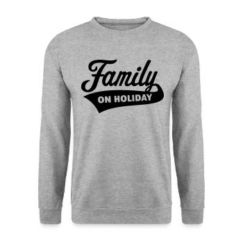 Famille En Vacances (Vacances En Famille / Noir) - Sweat-shirt Unisexe - gris chiné - Devant - Alina (178cm) & Michal (187cm)