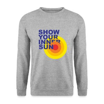 Show your inner sun - Unisex Sweatshirt - salt & pepper - Front - Alina (178cm) & Michal (187cm)