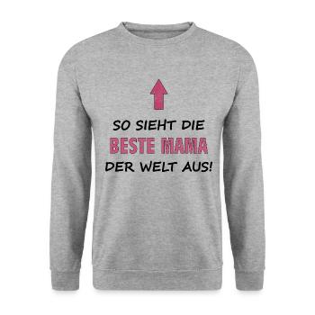 Best mom quote gift parents idea - Unisex Sweatshirt - salt & pepper - Front - Alina (178cm) & Michal (187cm)
