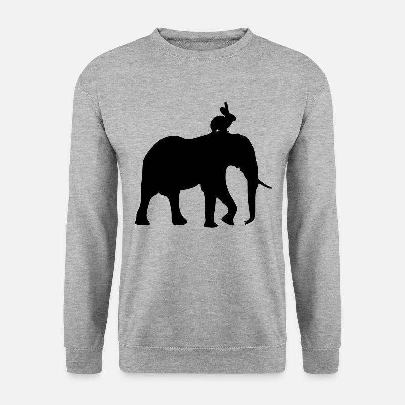 rabbit elephant - Unisex Sweatshirt - salt & pepper